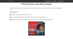 Desktop Screenshot of kidneyache.net